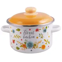 Кастрюля Appetite Floral kitchen 6RD161M эмаль 2л