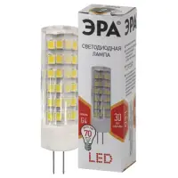 Лампа светодиодная 7Вт G4 220В 2700K 560Лм (желтый) ЭРА JC-7w-220V-corn ceramics-827-G4