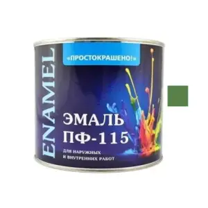 Эмаль ПФ-115 зеленая 2,7кг Простокрашено БАУ
