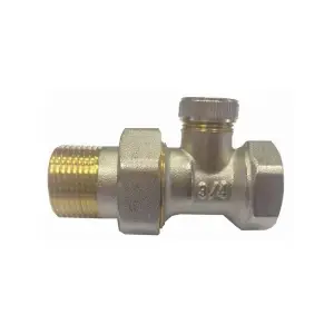 Клапан запорный для радиатора прямой FM 3/4" AQualink
