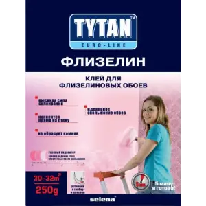 Клей для обоев Tytan Euro-line Флизелин с индикатором 250г (до 30 кв.м.)