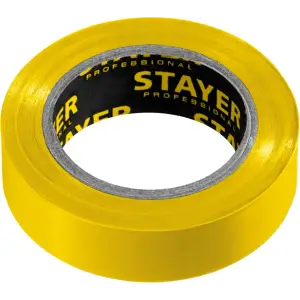 Изолента ПВХ 15мм х 10м желтая, не поддерживает горение, STAYER Protect-10