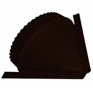 Заглушка конька полукруглого торцевая (Kонусная) Puretan RR 32 (тёмно-коричневый), МП