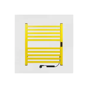Полотенцесушитель электрический INDIGO Attic (electro) 600х500 (таймер, скр.монтаж, унив.подкл.R/L, Italic Yellow), жёлтый