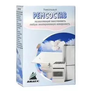 Ремсостав АНЛЕС Ренессанс для реставрации ванн, раковин, холодильников, электрических плит, белый, 175г