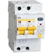 Выключатель автоматический диф. тока 2п АД-12 20A 4.5kA х-ка С IEK MAD12-2-020-C-030