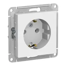 Механизм розетки одноместный СП AtlasDesign 16А IP20 с заземлением, белый Systeme Electric ATN000143