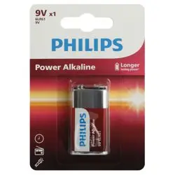 Элемент питания 6LR61 алкалиновый (уп. блистер 1шт) Philips Power